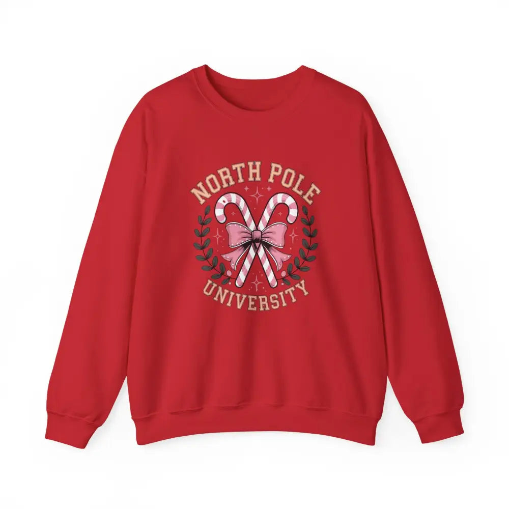 North Pole University Crewneck Sweatshirt - Red / S - Sweatshirt