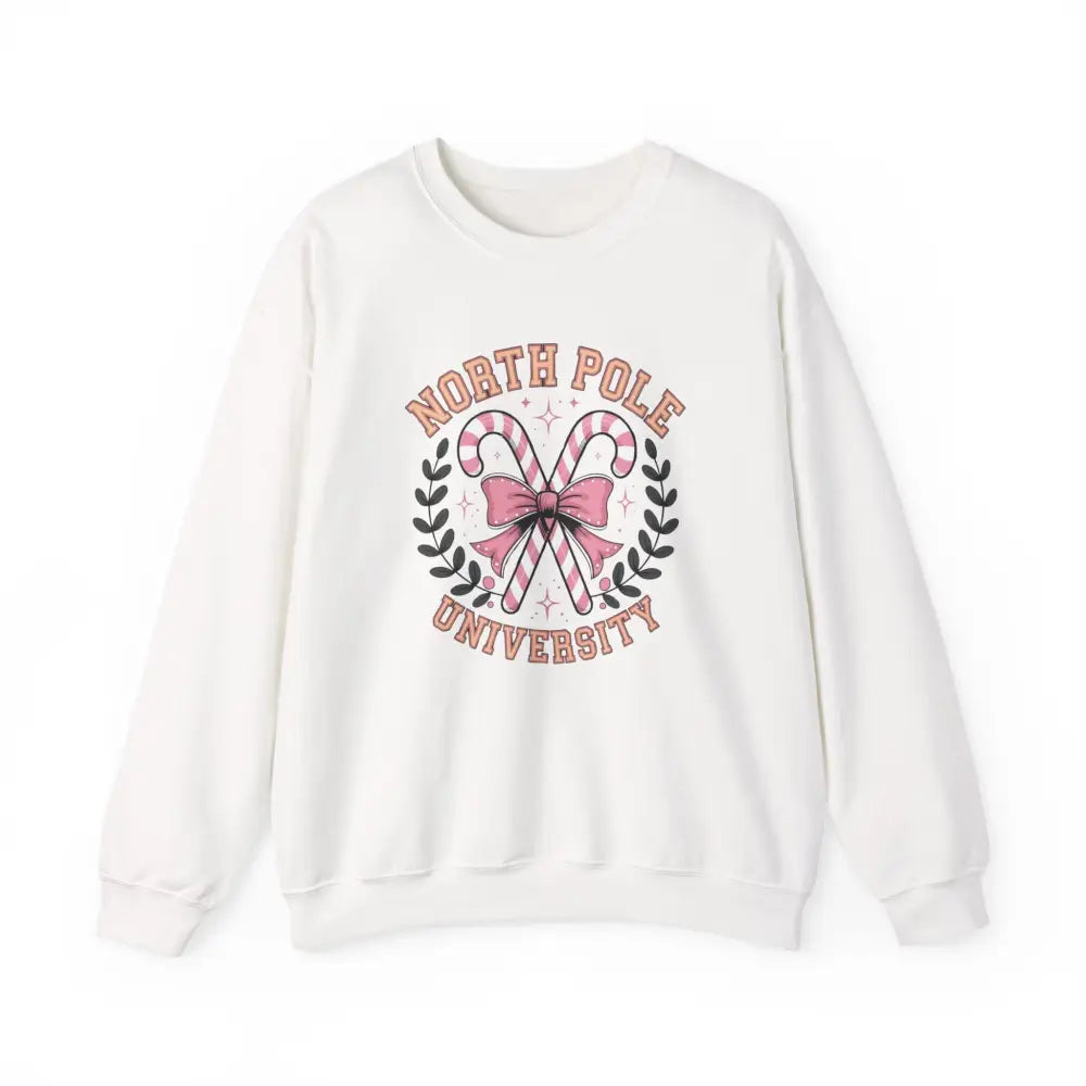 North Pole University Crewneck Sweatshirt - White / S - Sweatshirt