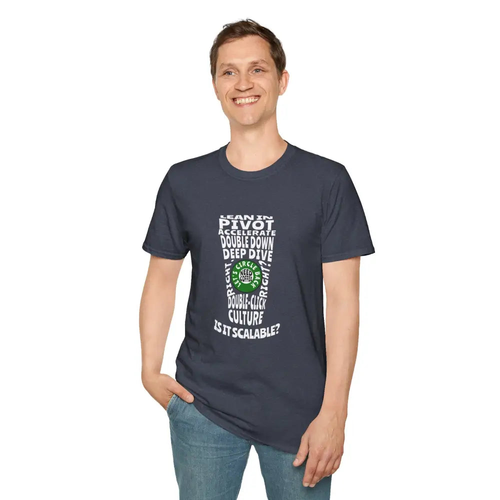 Office Buzzword Coffee Cup Softstyle T-Shirt - T-Shirt