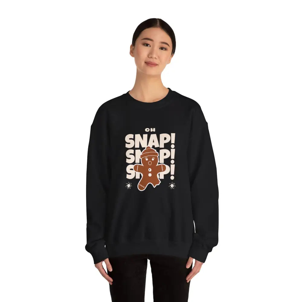 Oh Snap Gingerbread Man Crewneck Sweatshirt - Sweatshirt