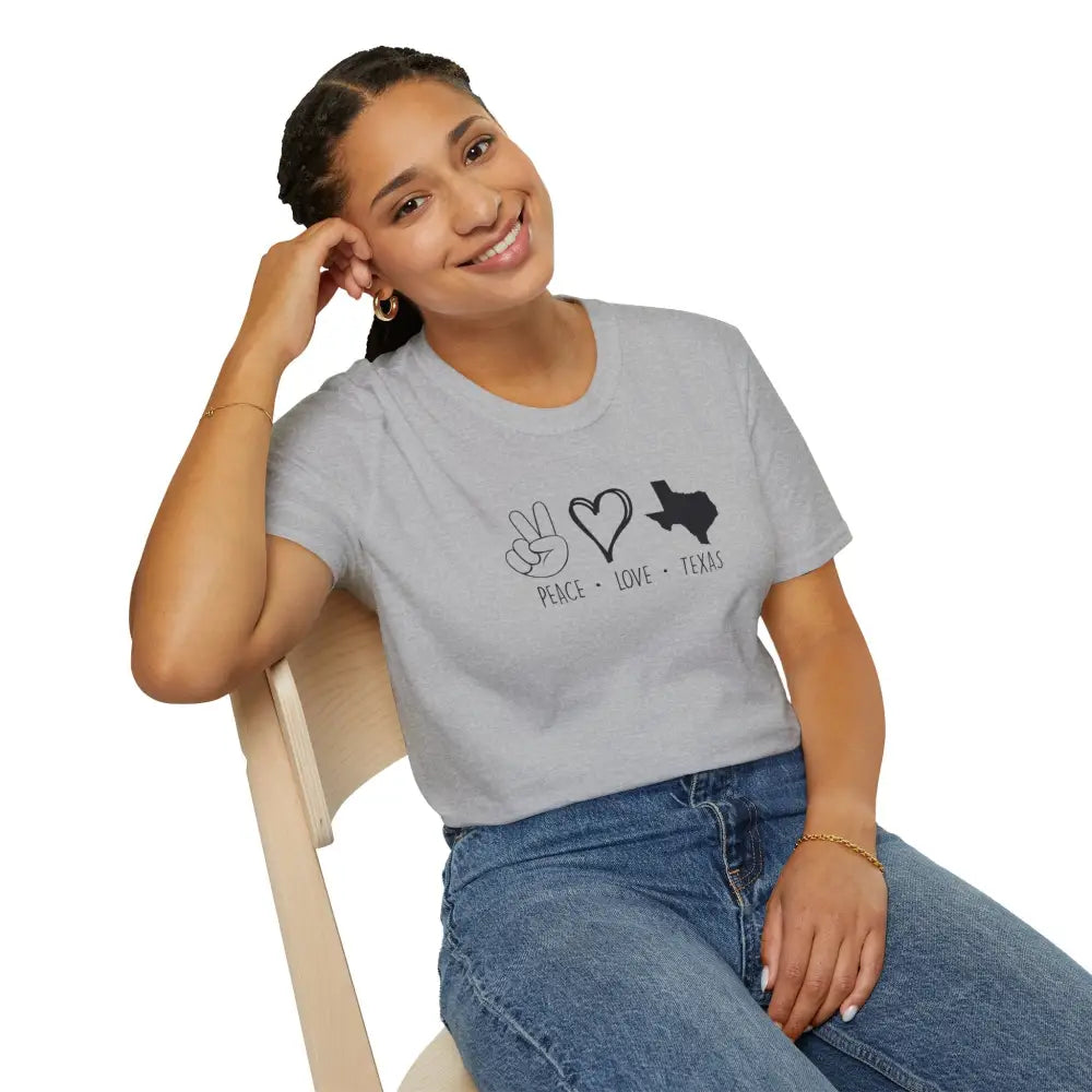 Peace Love Texas Softstyle T-Shirt - T-Shirt