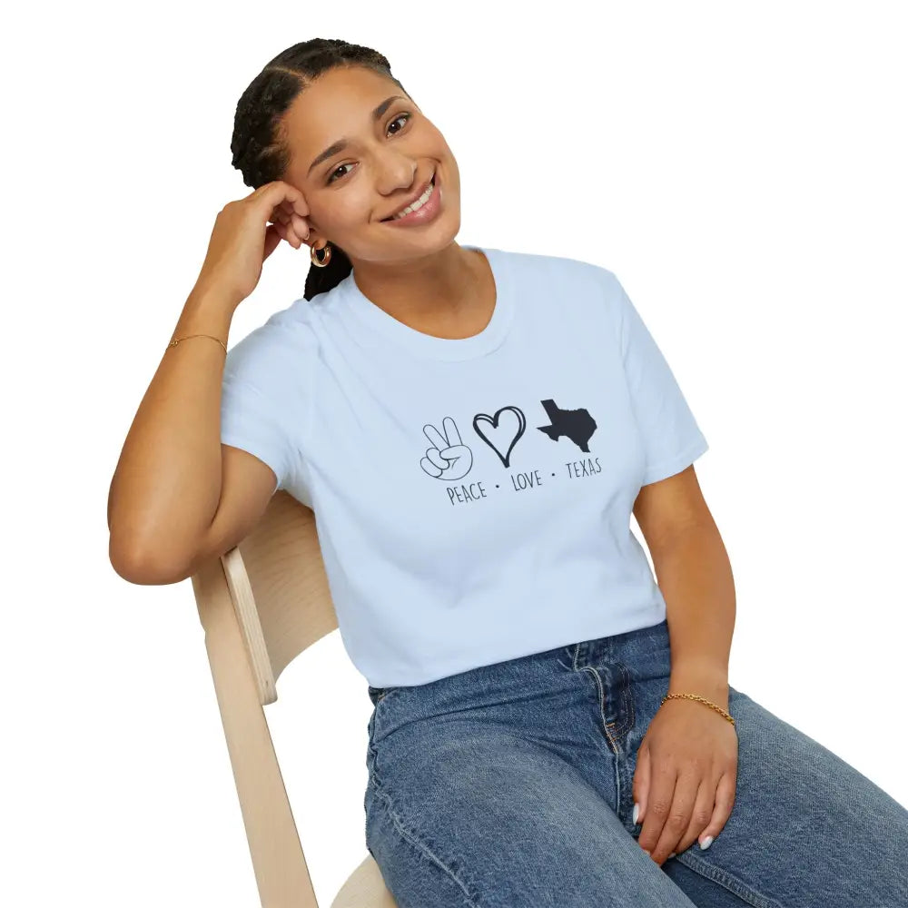 Peace Love Texas Softstyle T-Shirt - T-Shirt