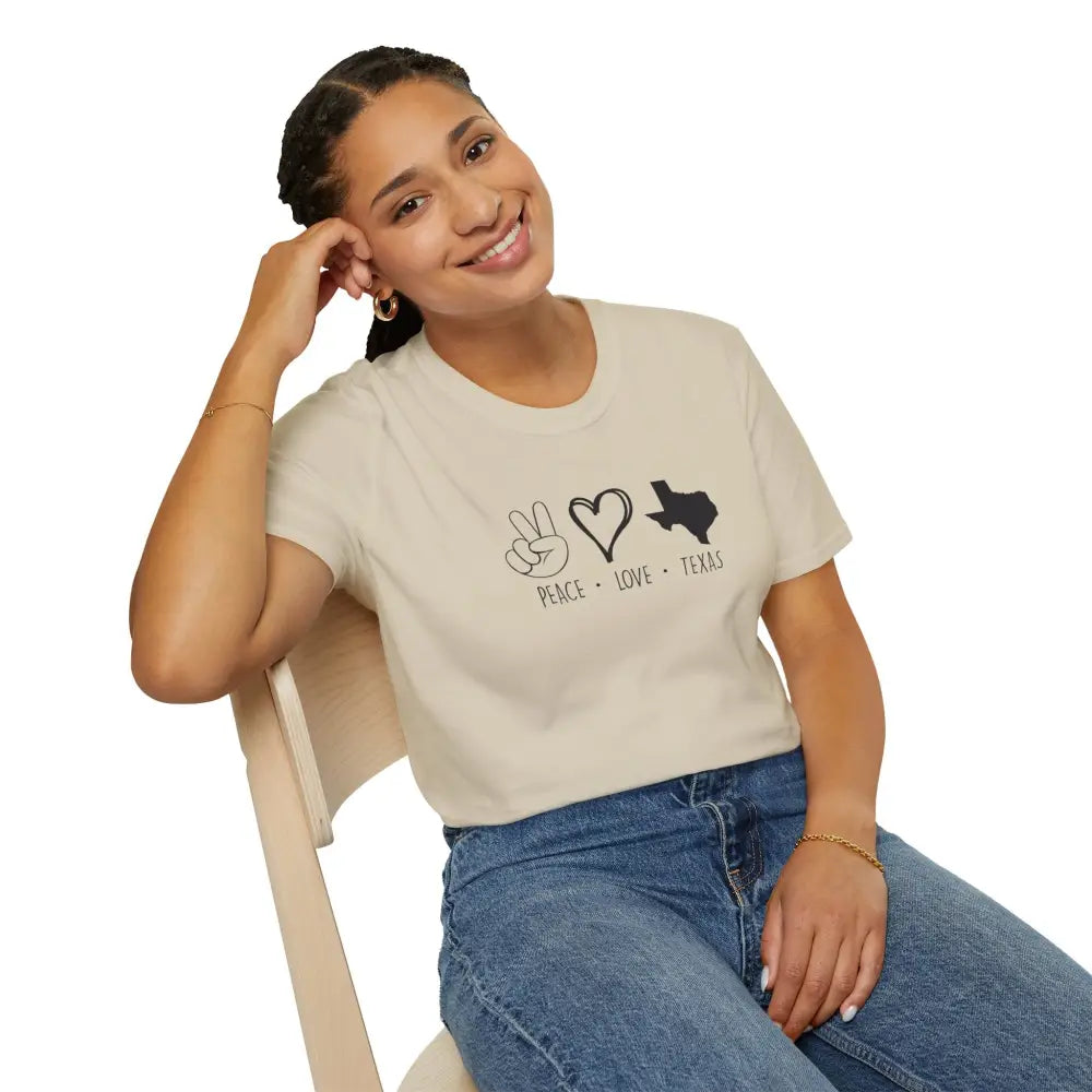 Peace Love Texas Softstyle T-Shirt - T-Shirt
