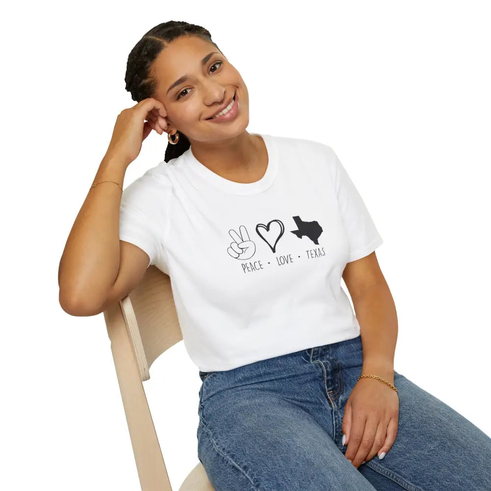 Peace Love Texas Softstyle T-Shirt - T-Shirt