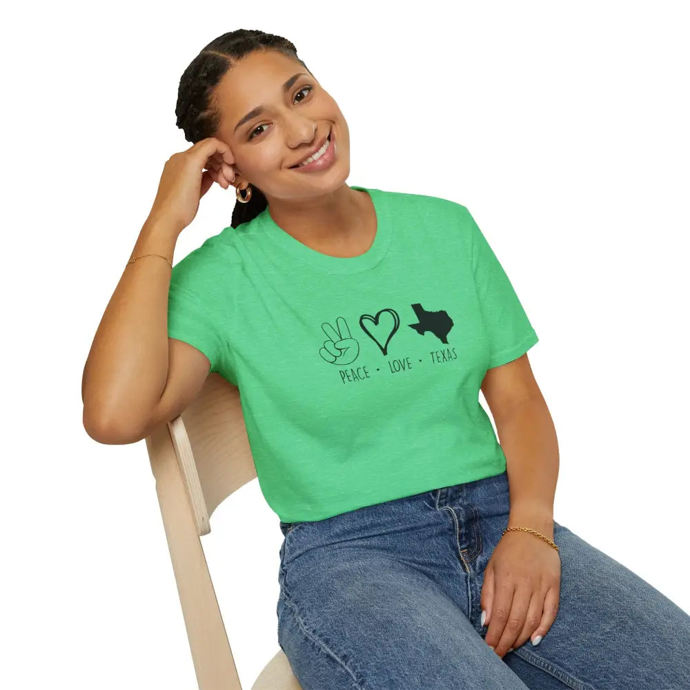 Peace Love Texas Softstyle T-Shirt - T-Shirt