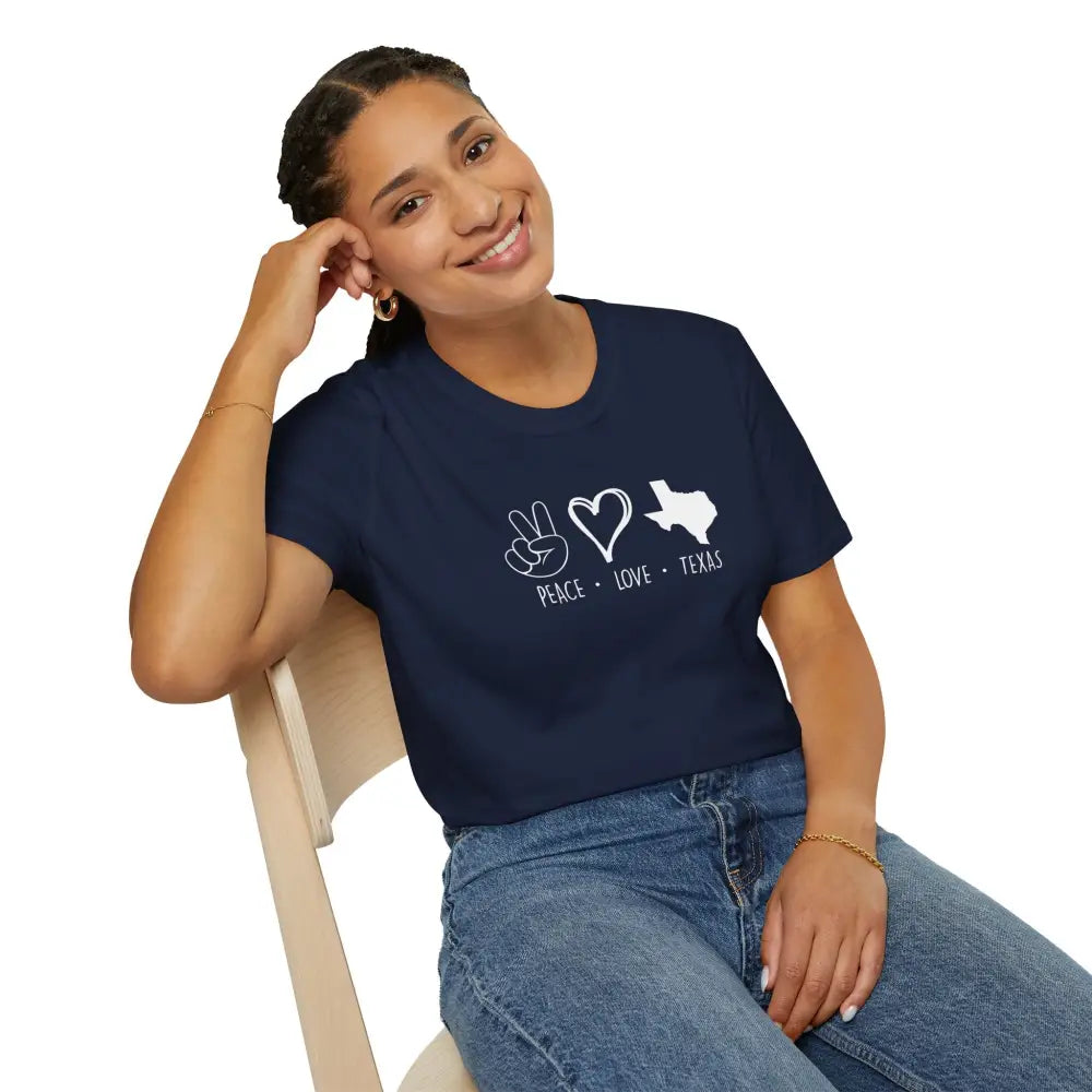 Peace Love Texas Softstyle T-Shirt - T-Shirt