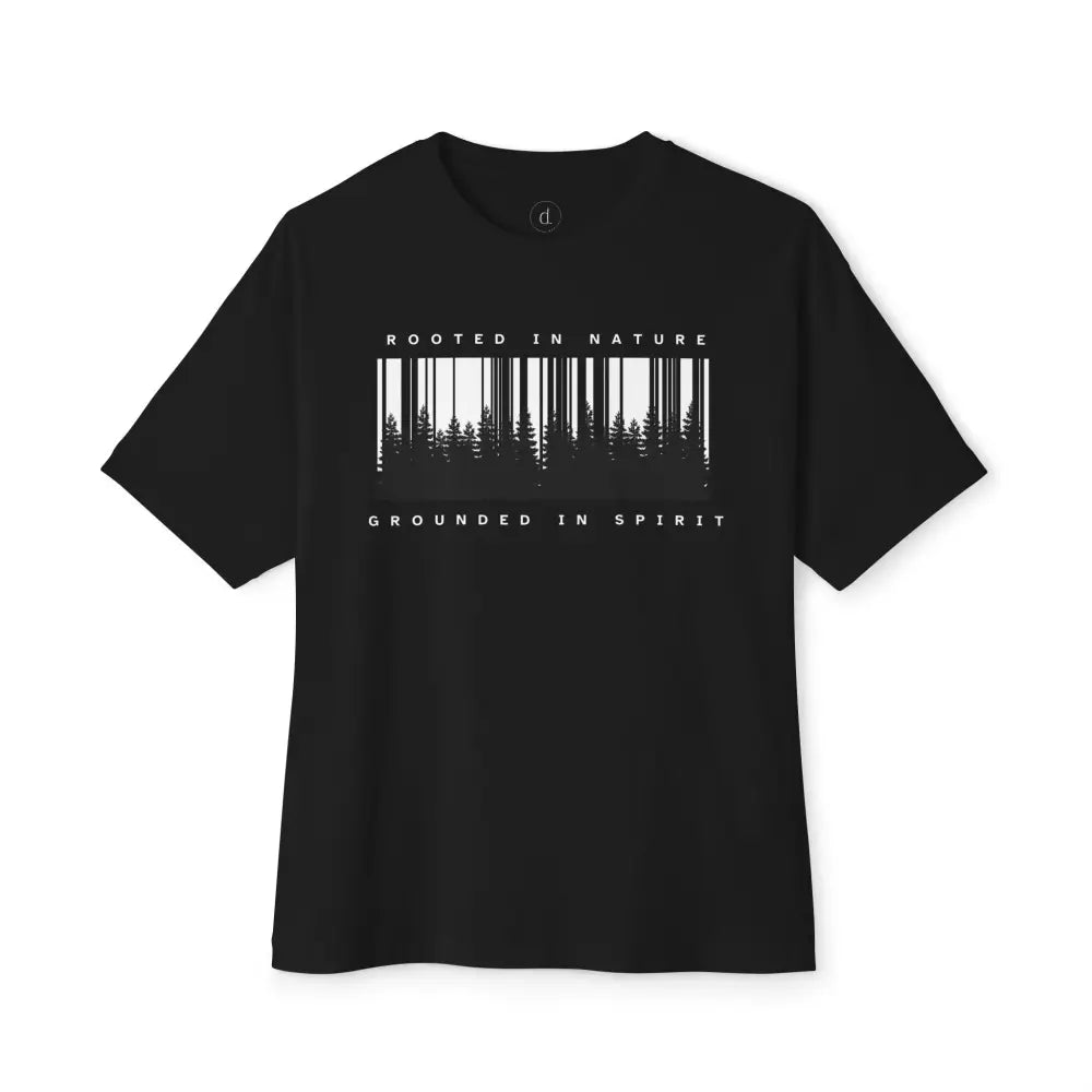 Rooted in Nature Oversized Boxy Tee - Black / XS - T-Shirt