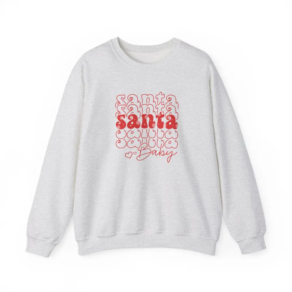 Santa Baby Crewneck Sweatshirt - Ash / S - Sweatshirt