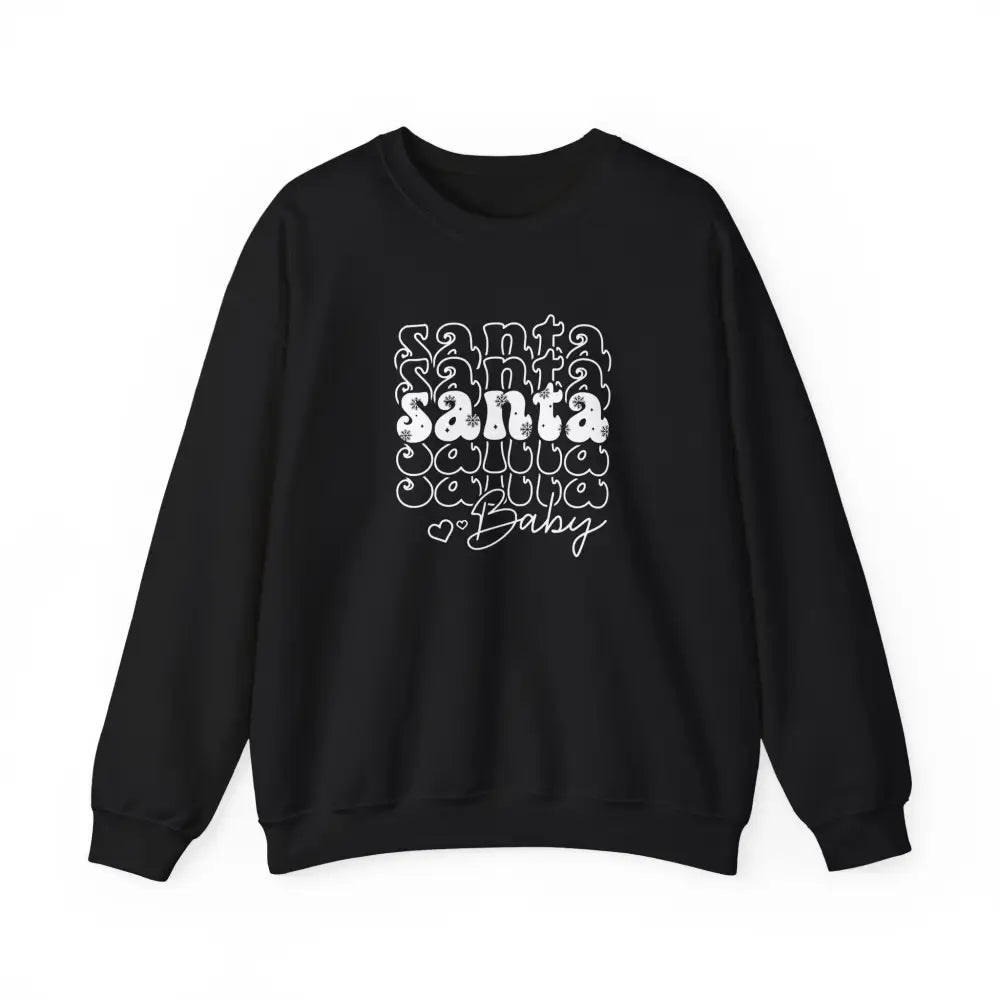 Santa Baby Crewneck Sweatshirt - Black / S - Sweatshirt