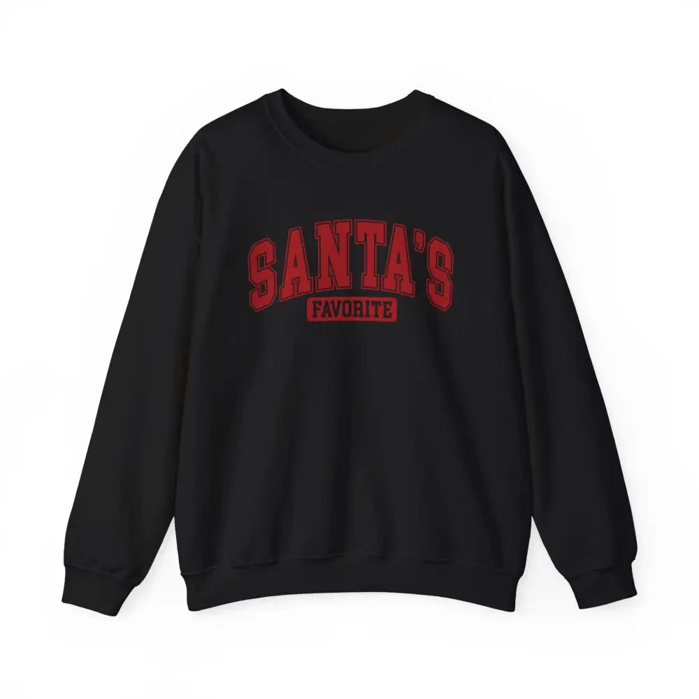 Santa’s Favorite Crewneck Sweatshirt - Black / S - Sweatshirt