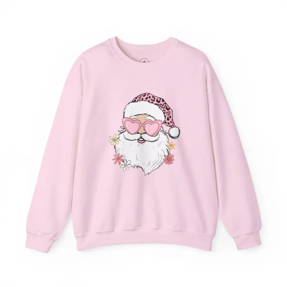 Sassy Santa Crewneck Sweatshirt - S / Light Pink - Sweatshirt