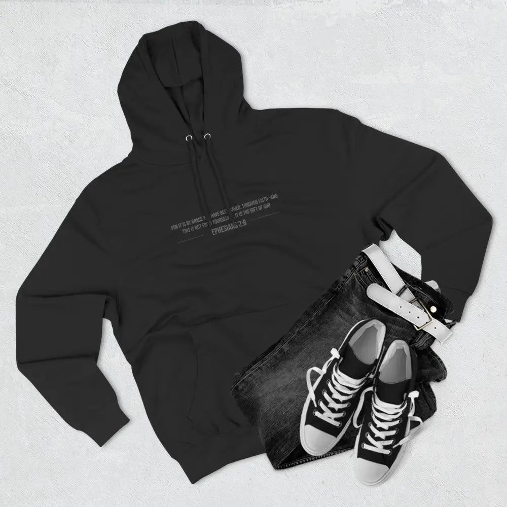 Saved and Redeemed Three-Panel Fleece Hoodie - Hoodie