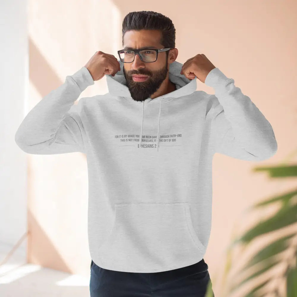 Saved and Redeemed Three-Panel Fleece Hoodie - Hoodie