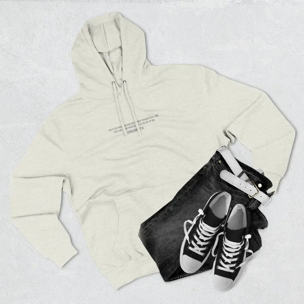 Saved and Redeemed Three-Panel Fleece Hoodie - Hoodie