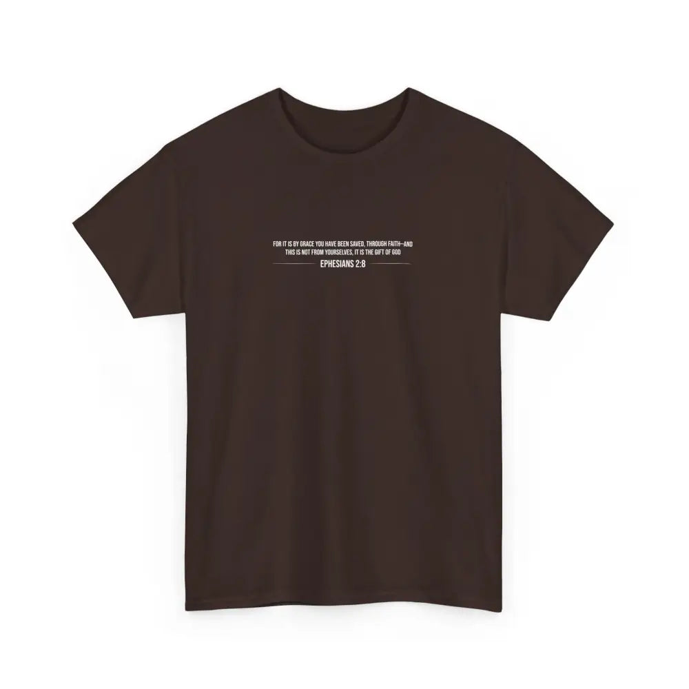 Saved and Redeemed Unisex Heavy Cotton Tee - Dark Chocolate / S - T-Shirt