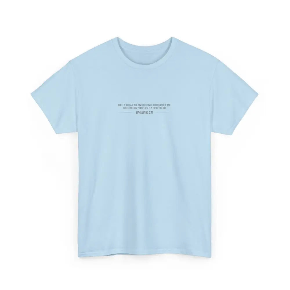 Saved and Redeemed Unisex Heavy Cotton Tee - Light Blue / S - T-Shirt