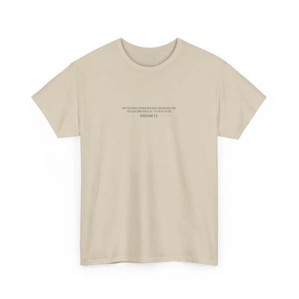 Saved and Redeemed Unisex Heavy Cotton Tee - Sand / S - T-Shirt