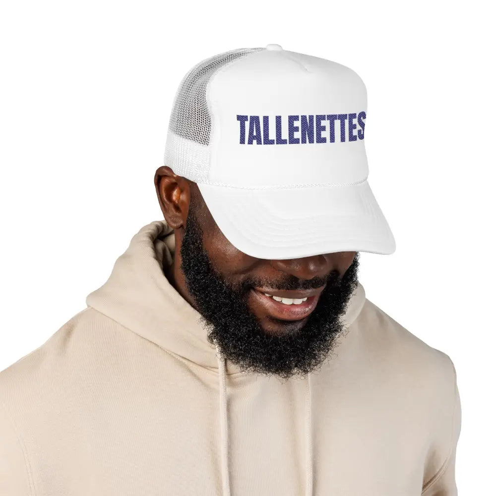 Tallenettes Block Foam Embroidered Trucker Hat - White / One size - Hats