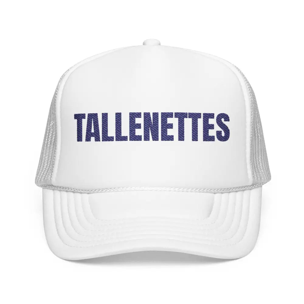 Tallenettes Block Foam Embroidered Trucker Hat - White / One size - Hats
