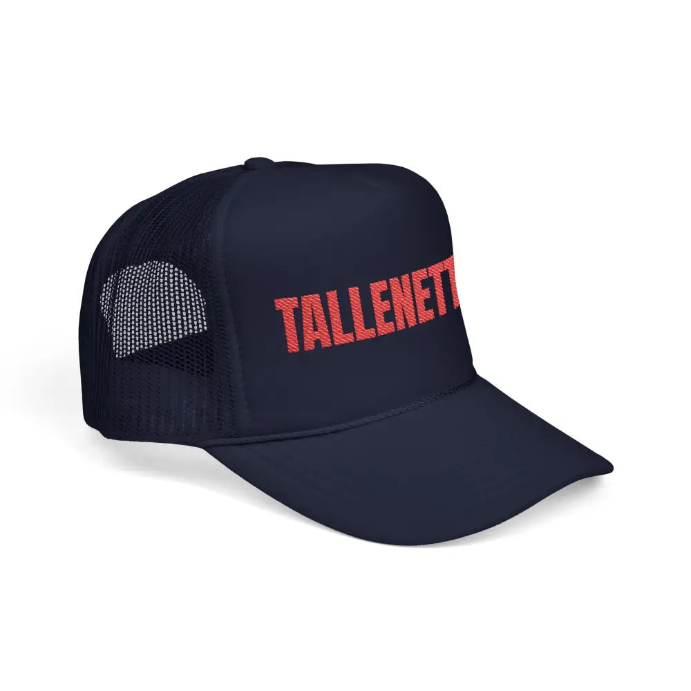 Tallenettes Block Red Foam Embroidered Trucker Hat - Dark Navy / One size - Hats