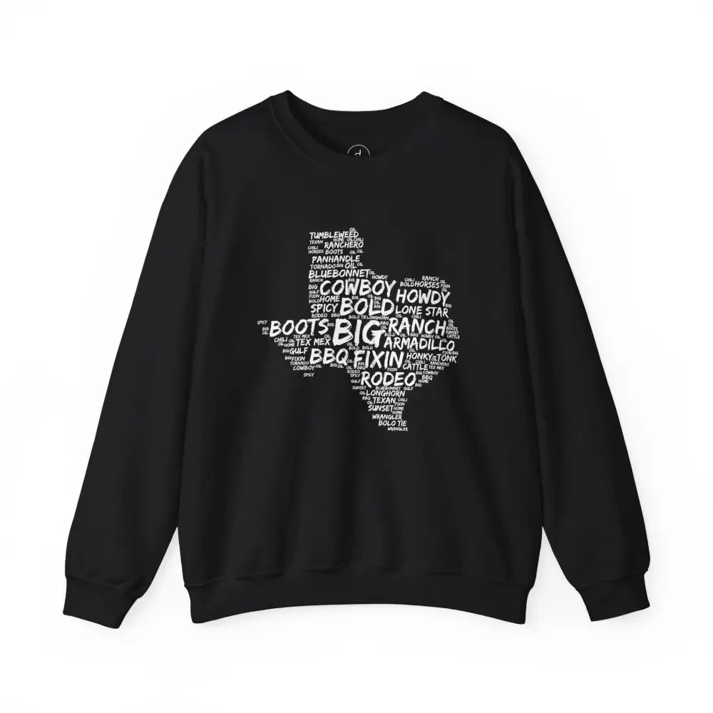 Texas Cloud Crewneck Sweatshirt - Black / S - Sweatshirt