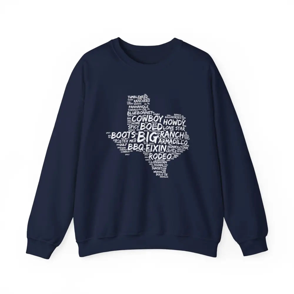 Texas Cloud Crewneck Sweatshirt - Navy / S - Sweatshirt