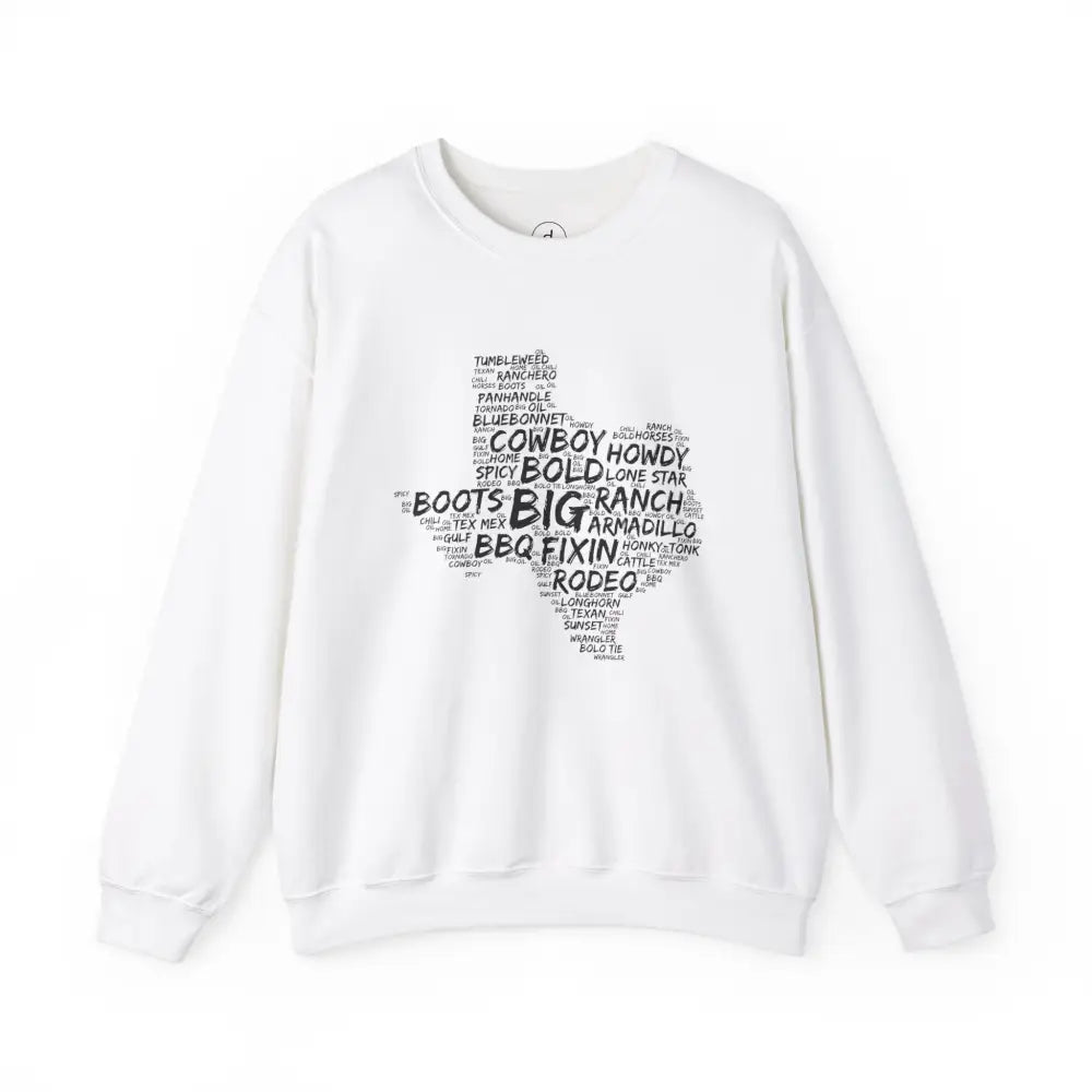 Texas Cloud Crewneck Sweatshirt - White / S - Sweatshirt