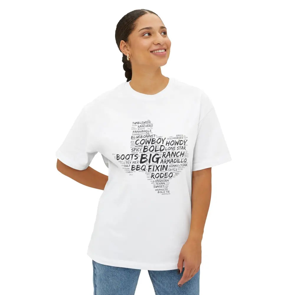 Texas Cloud Oversized Boxy Tee - T-Shirt