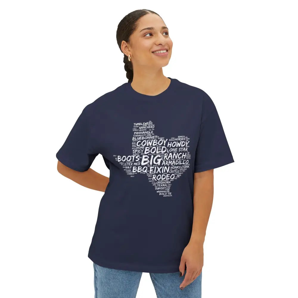 Texas Cloud Oversized Boxy Tee - T-Shirt