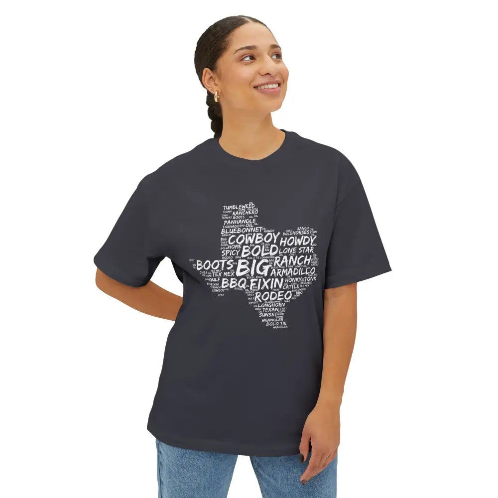Texas Cloud Oversized Boxy Tee - T-Shirt