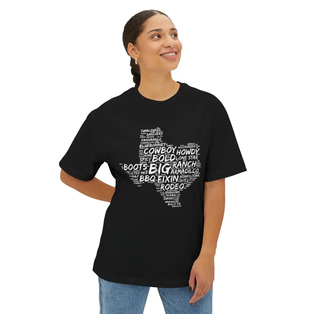 Texas Cloud Oversized Boxy Tee - T-Shirt