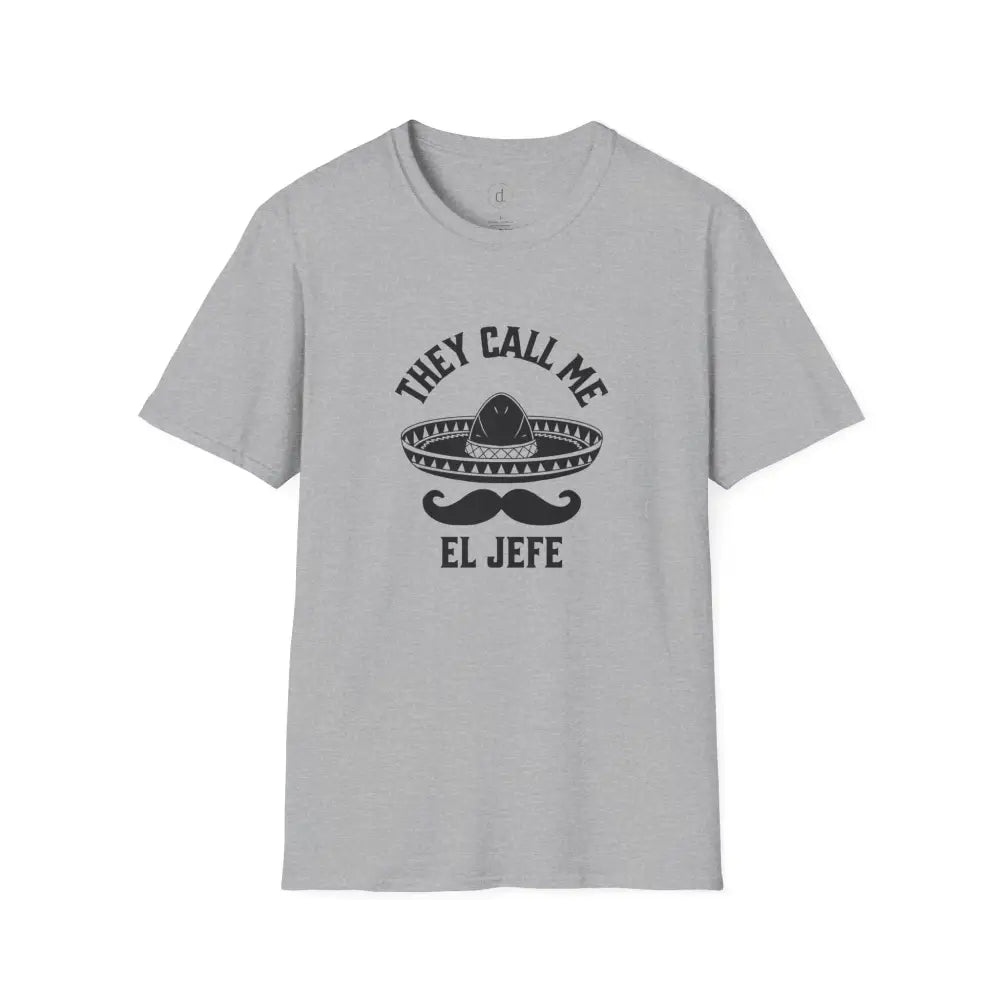 They Call Me El Jefe Softstyle T-Shirt - Sport Grey / XS - T-Shirt