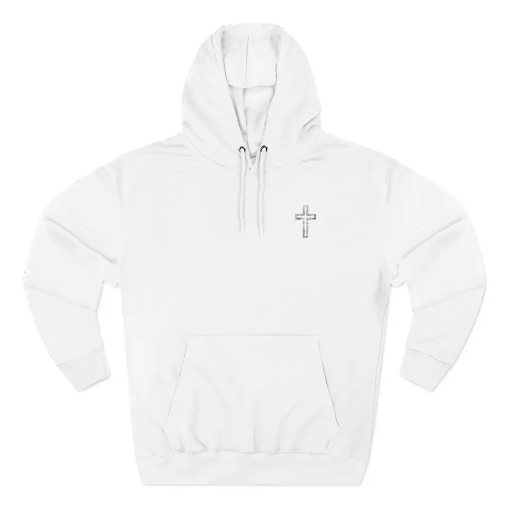 Trust in God Three-Panel Fleece Hoodie - S / White - Hoodie
