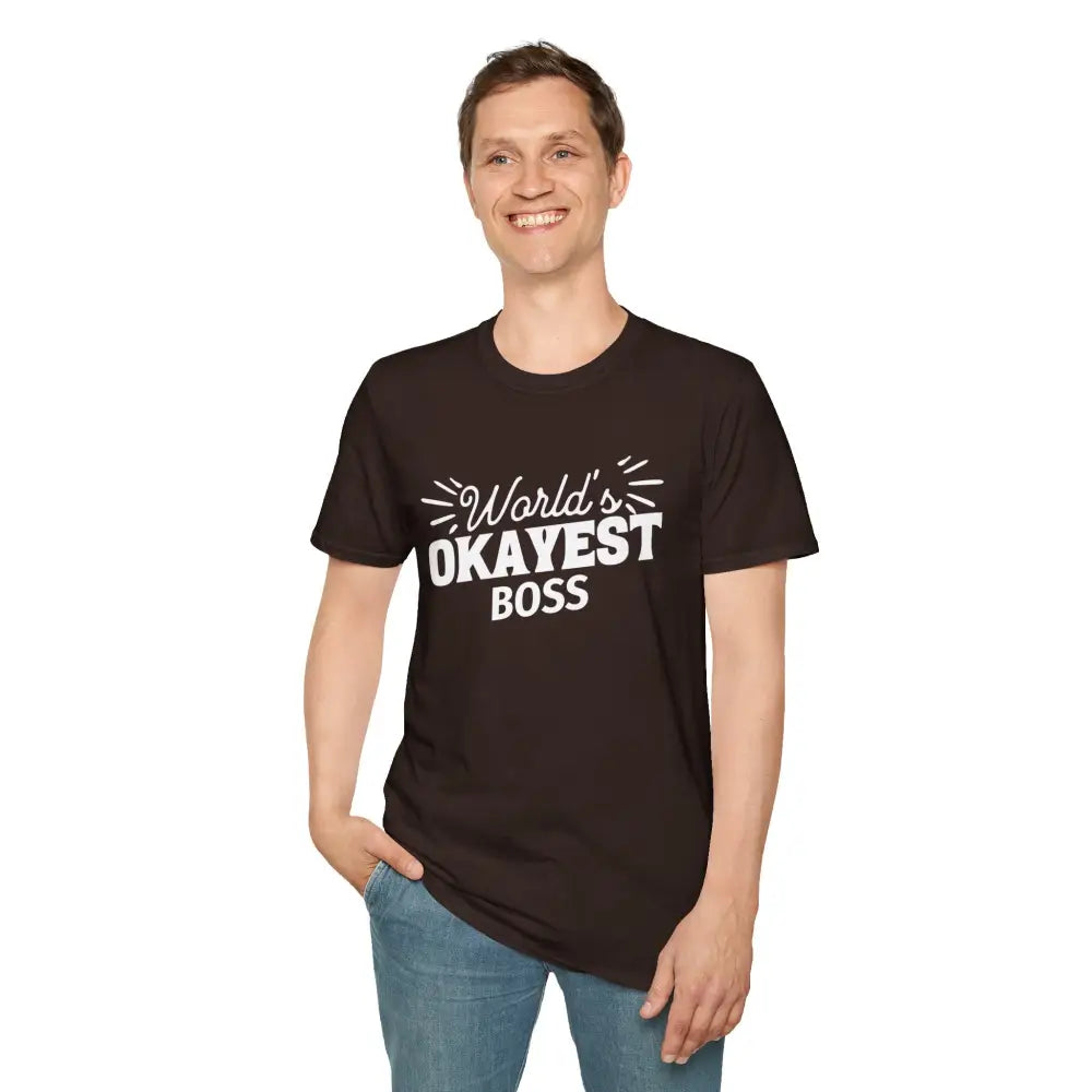 World’s Okayest Boss Softstyle T-Shirt - T-Shirt