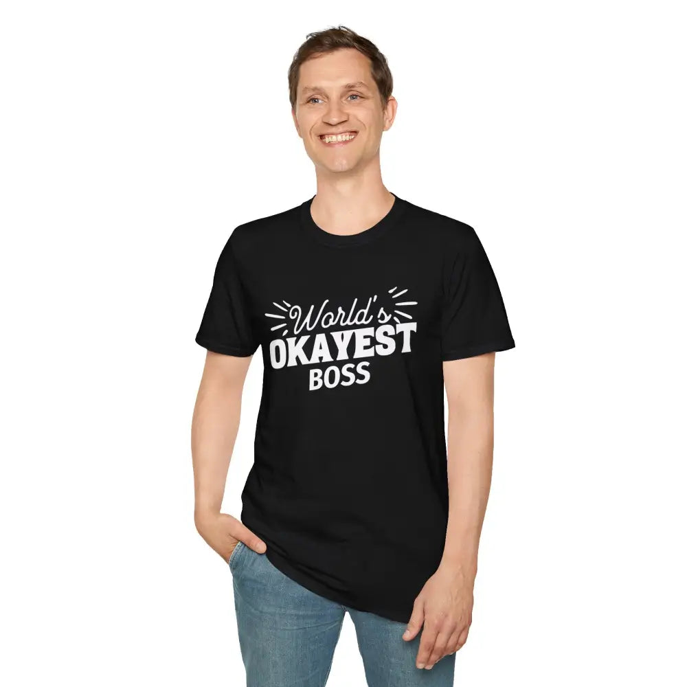 World’s Okayest Boss Softstyle T-Shirt - T-Shirt