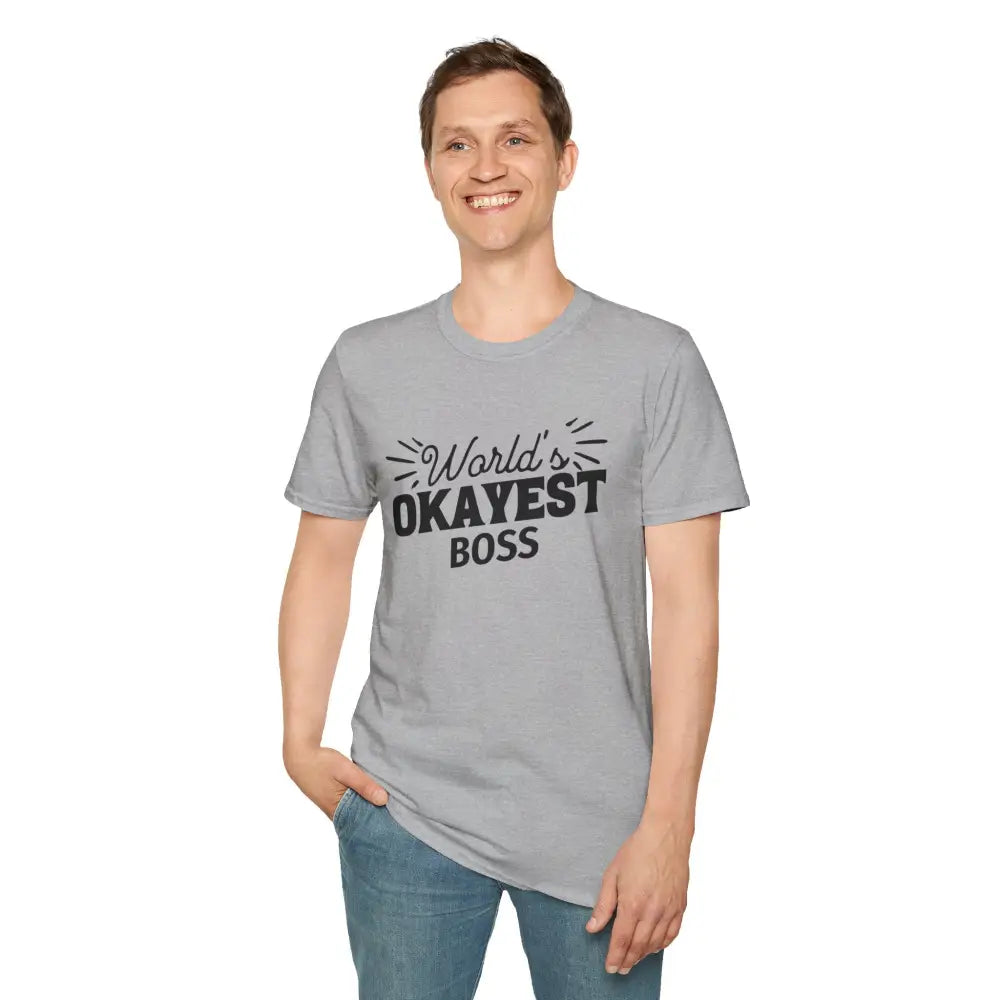 World’s Okayest Boss Softstyle T-Shirt - T-Shirt