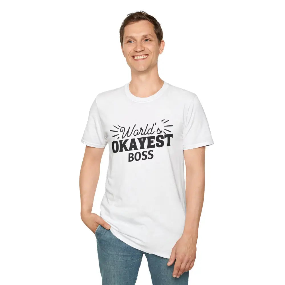 World’s Okayest Boss Softstyle T-Shirt - T-Shirt