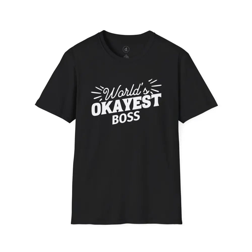 World’s Okayest Boss Softstyle T-Shirt - Black / XS - T-Shirt