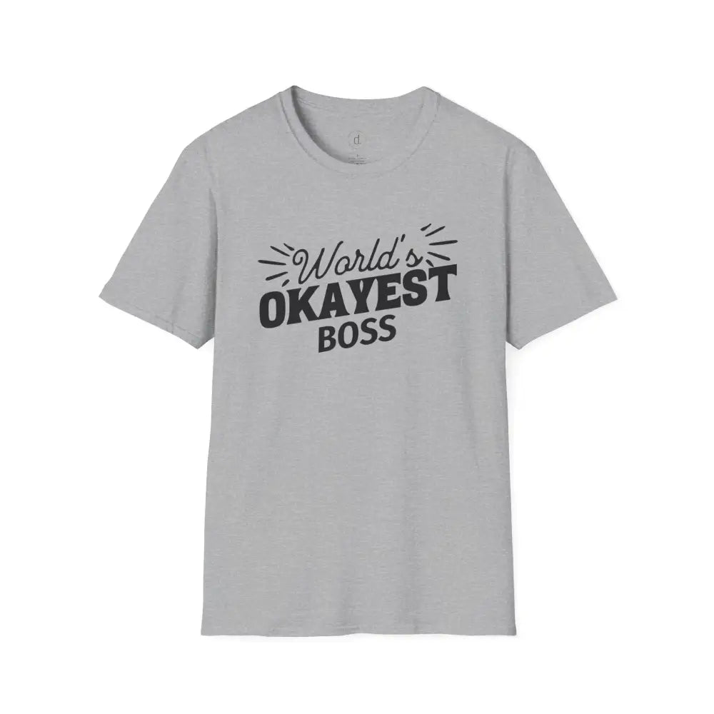 World’s Okayest Boss Softstyle T-Shirt - Sport Grey / XS - T-Shirt