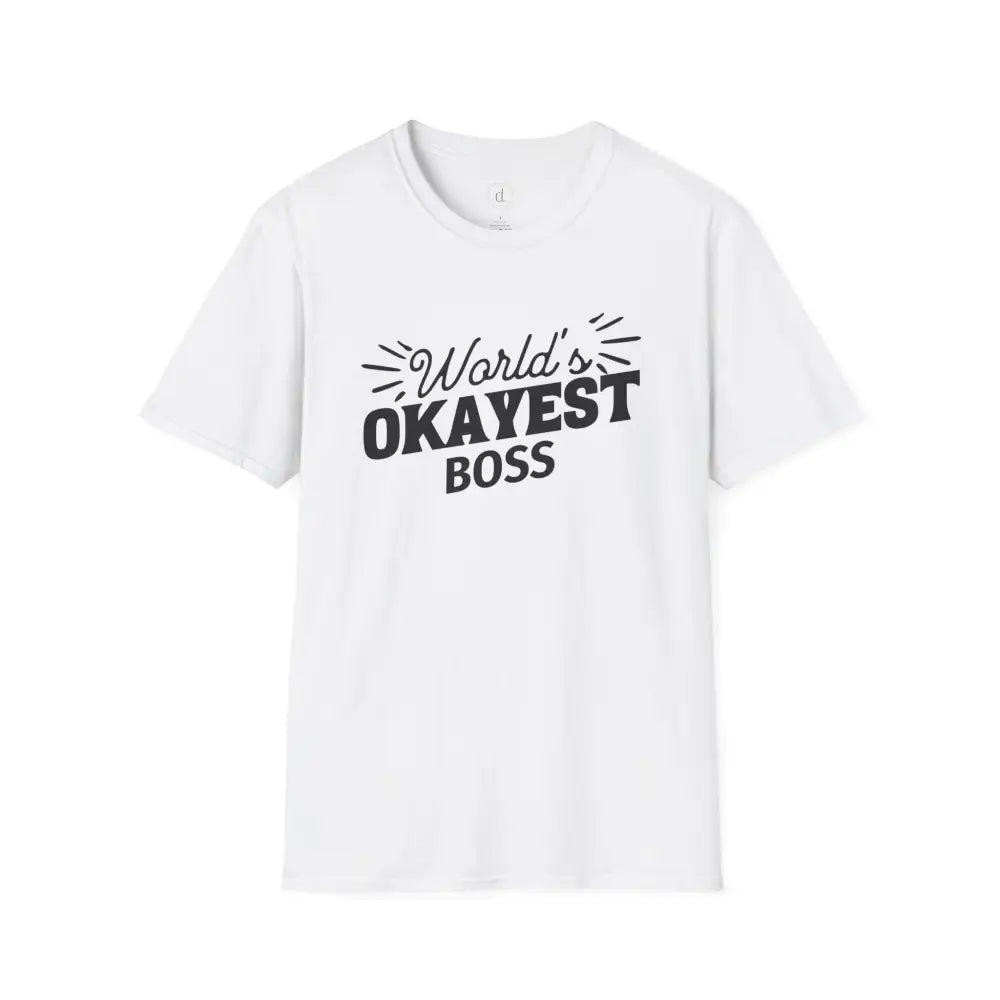World’s Okayest Boss Softstyle T-Shirt - White / XS - T-Shirt
