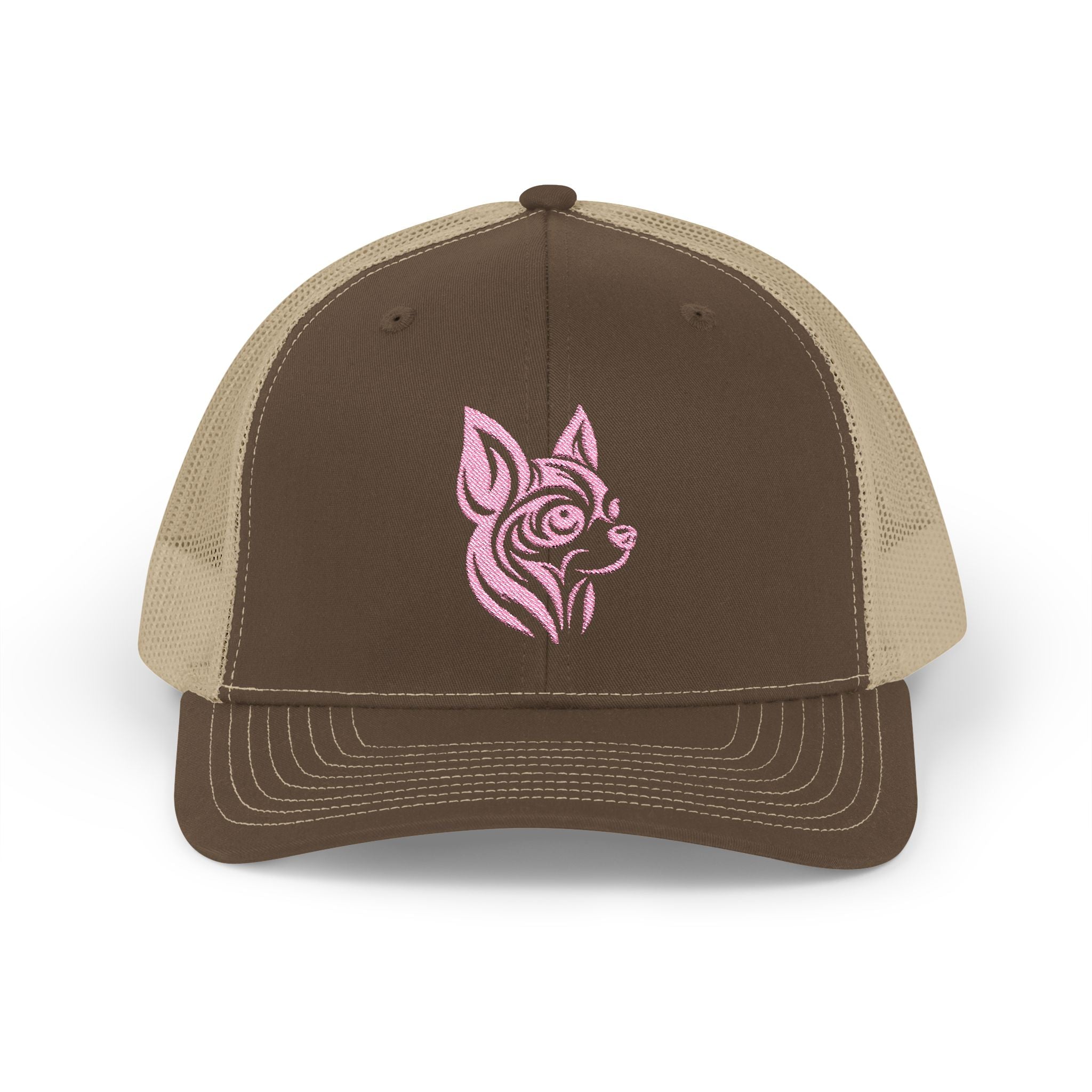 Pink Chihuahua Tattoo Snapback Trucker Cap Brown / Khaki / One size - danirou