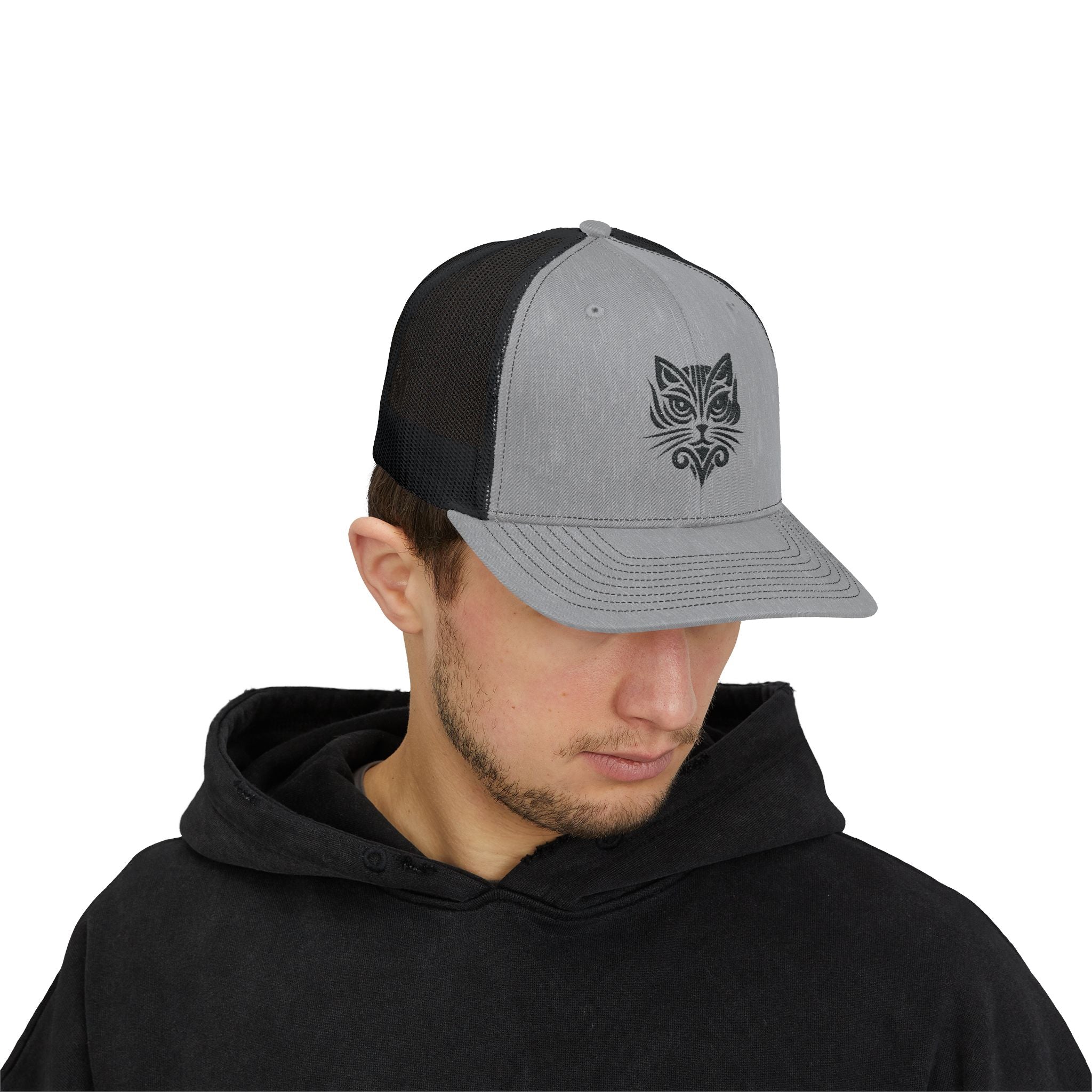 Cat Tattoo Snapback Trucker Cap - danirou