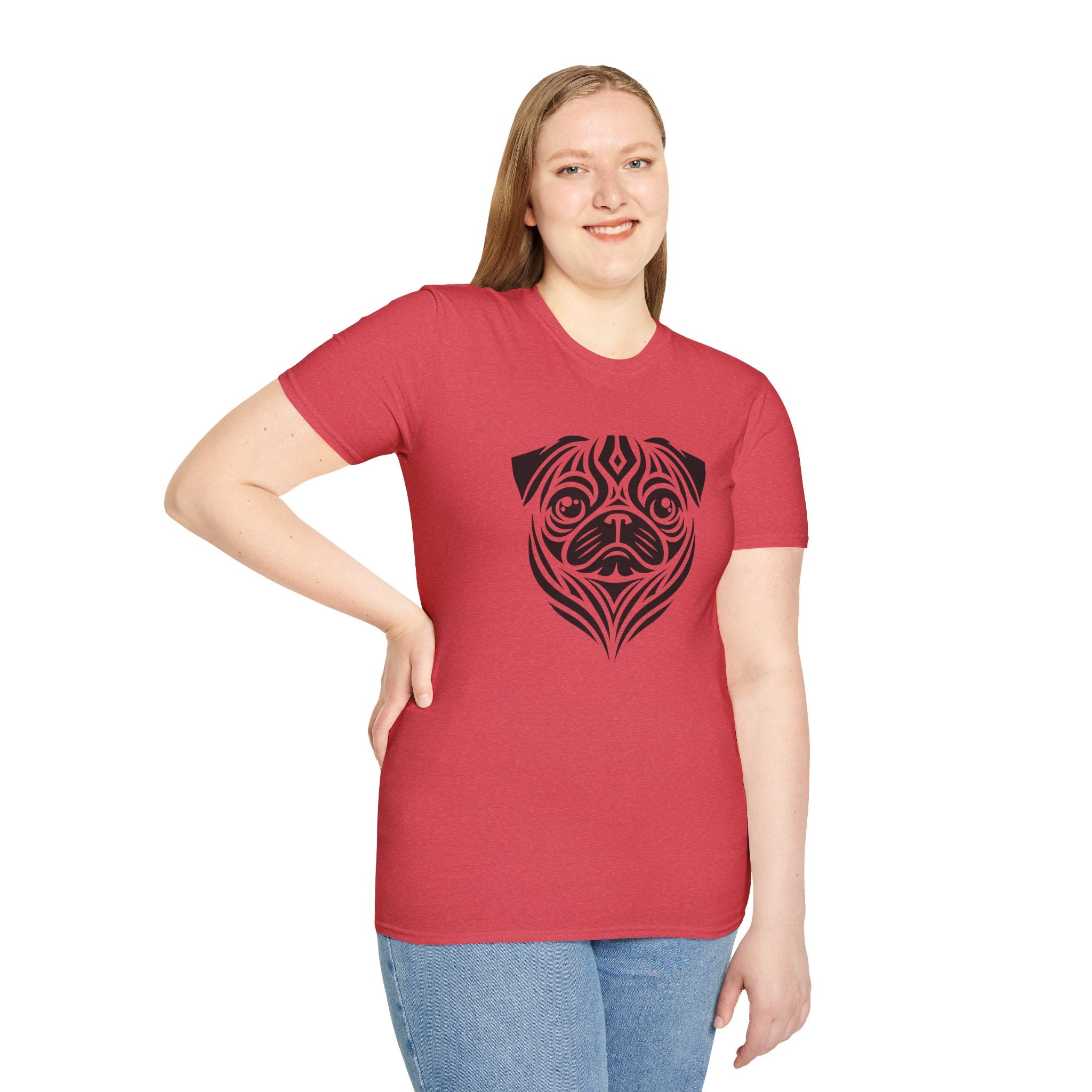 Tribal Style Pug Softstyle T-Shirt - danirou