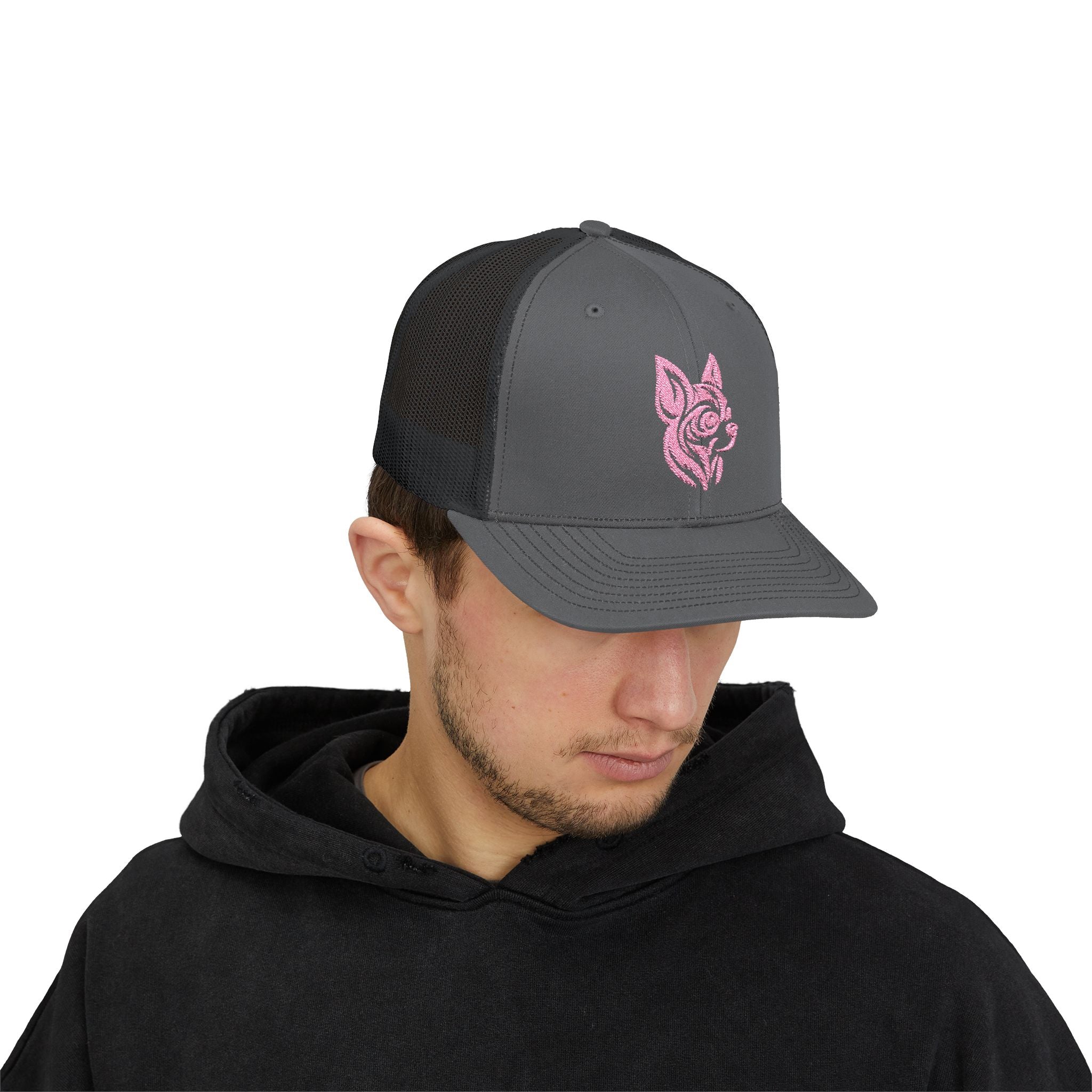 Pink Chihuahua Tattoo Snapback Trucker Cap - danirou