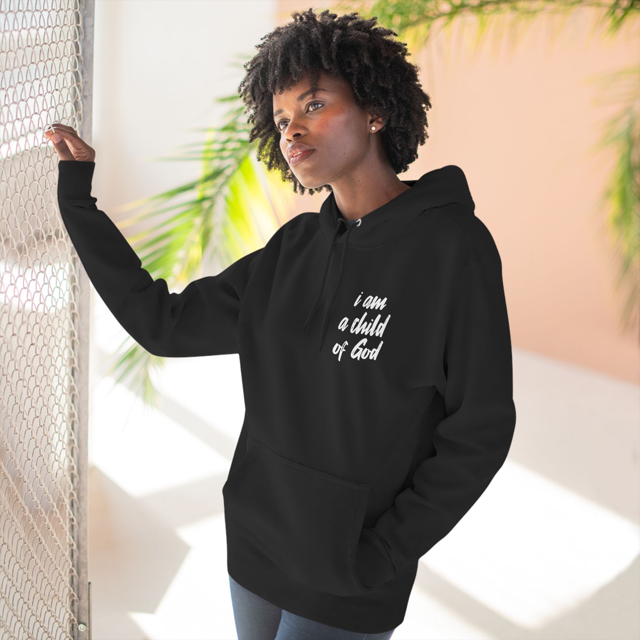 I am a Child of God Three-Panel Fleece Hoodie - danirou