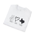 Peace Love Texas Softstyle T-Shirt - danirou