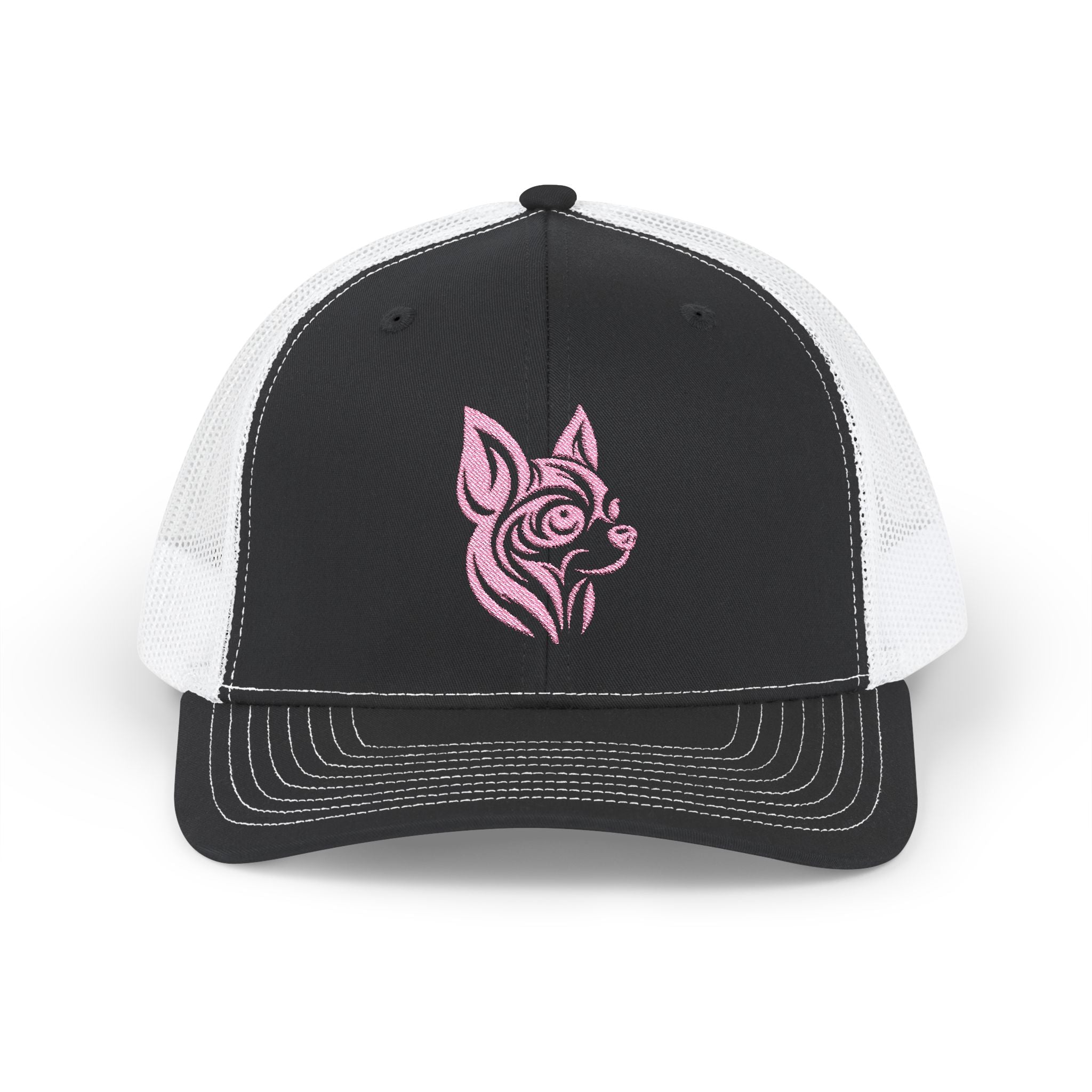 Pink Chihuahua Tattoo Snapback Trucker Cap Black / White / One size - danirou