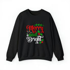 Merry and Bright Christmas Crewneck Sweatshirt S / Black - danirou