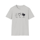 Peace Love Texas Softstyle T-Shirt Ice Grey / S - danirou