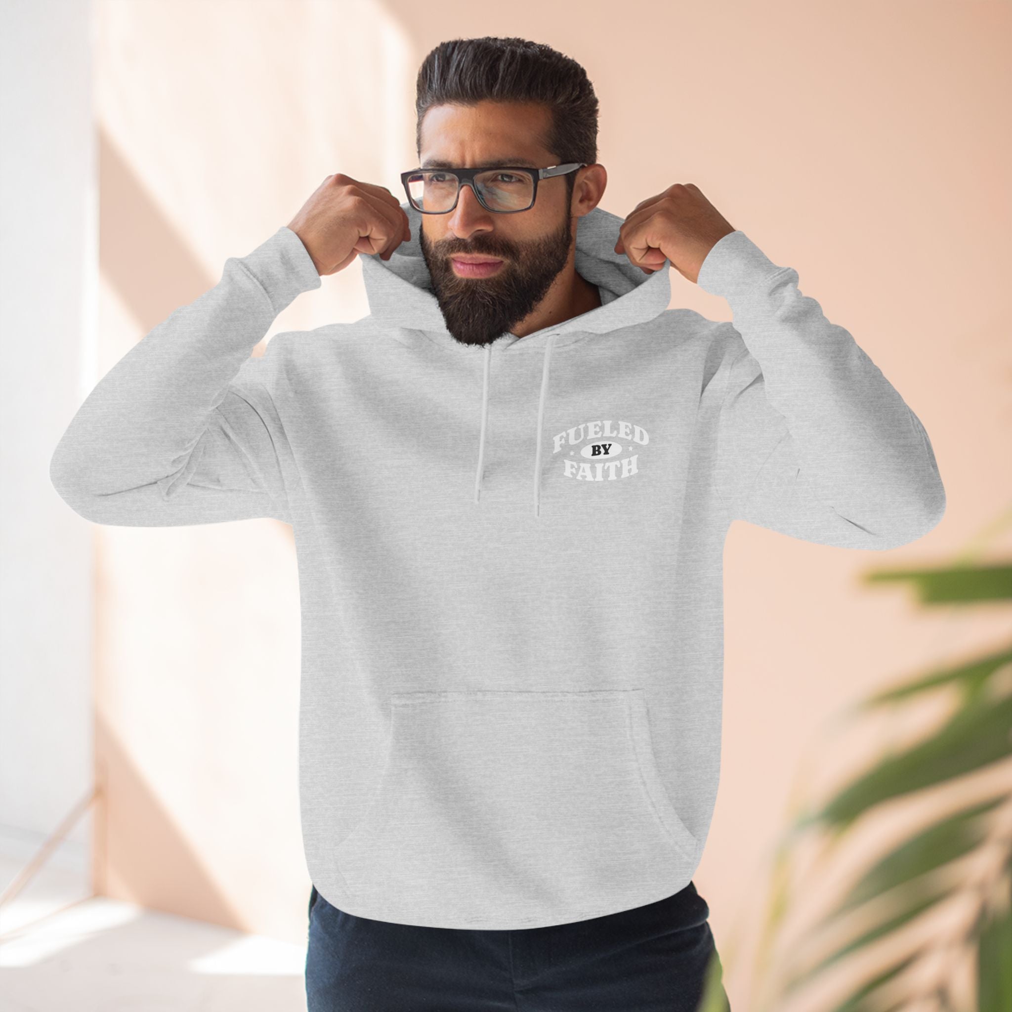 Fueled By Faith Three-Panel Fleece Hoodie - danirou